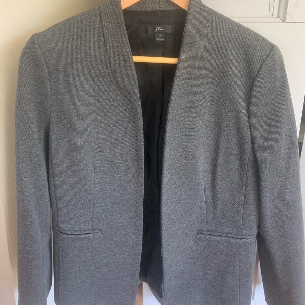 J. Crew Going Out Lady Blazer Charcoal 10